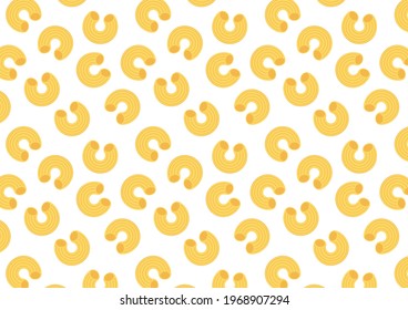 Macaroni pattern wallpaper. Macaroni noodle. Macaroni vector.
