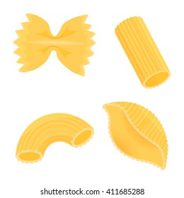 Macaroni vector illustration isolated on a white background