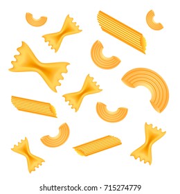 Macaroni Vector Illustrations Isolated On White Stock Vector (Royalty ...