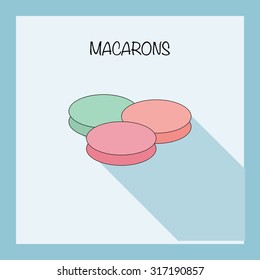 Macarons doodle icon , Vector illustration