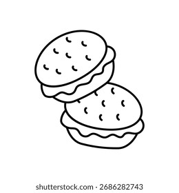 Icono de macarons Ilustración vectorial limpia y moderna