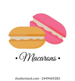 Macarons-Symbol Clipart Avatar-LogoTyp isolierte Vektorillustration