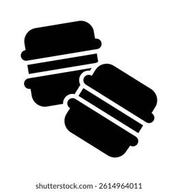 Macarons icon creatively designed in glyph style