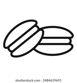 macarons icon mark in filled style