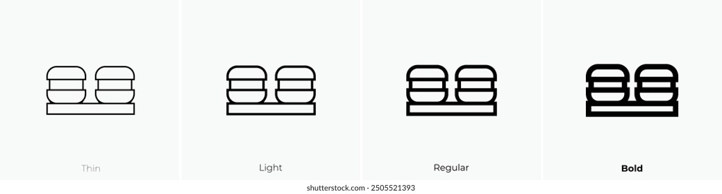 macarons icon. Thin, Light Regular And Bold style design isolated on white background