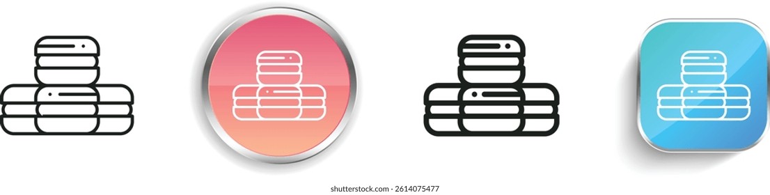 macarons icon. Thin Linear, Regular and Button Style Design Isolated On White Background