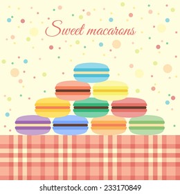 Macarons on the table