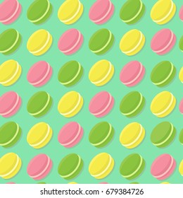 Macarons seamless pattern.