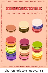 Macarons set with different numbers