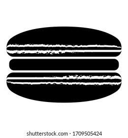 macaroon in black and white
