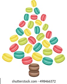 Macaroon Christmas tree shaped

