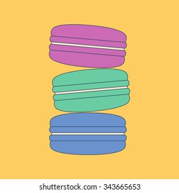 Macaroon cookies. Vector illustration