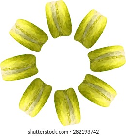  macaroon dessert delicious yum vector