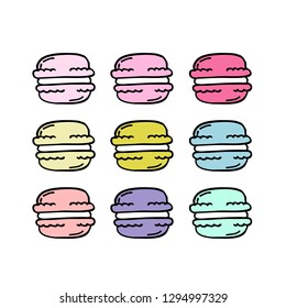macaroon doodle icon