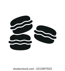 Macaroon food beverage icon vector basic design simple and modern concept templates
