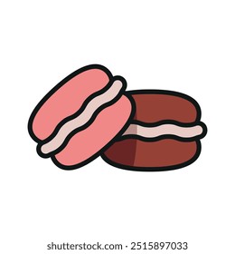 Macaroon food beverage icon vector basic design simple and modern concept templates