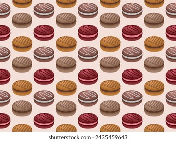 macaroon food vector pattern sugar cream pastry sweet colorful bakery eat dessert menu homemade cake