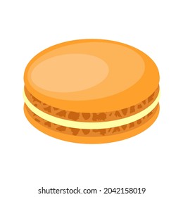 miel de Macarón con fondo blanco. Ilustración vectorial.