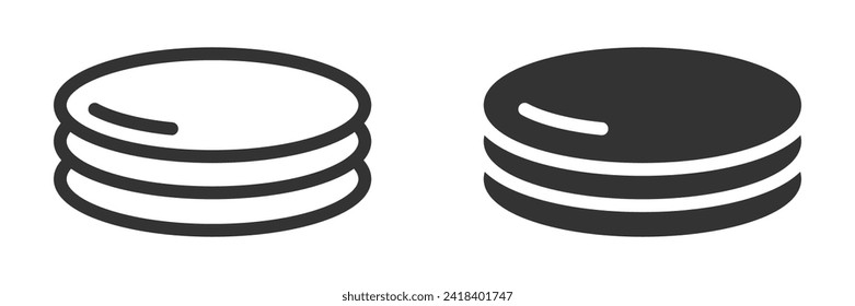 Macaroon icon isolated on a white background. Vector illustration.