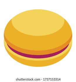 Macaroon icon. Isometric of macaroon vector icon for web design isolated on white background