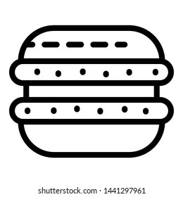 Macaroon icon. Outline macaroon vector icon for web design isolated on white background