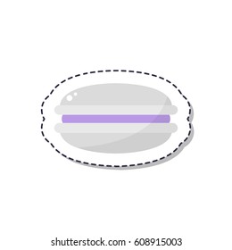 macaroon icon, sticker. isolated on white background