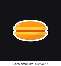 macaroon icon, sticker. vector illustration