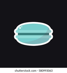 macaroon icon, sticker. vector illustration