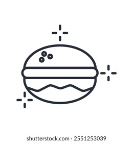 Macaroon icon. vector.Editable stroke.linear style sign for use web design,logo.Symbol illustration.