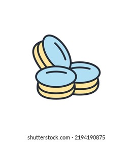 Macaroon icons  symbol vector elements for infographic web