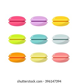 macaroon icons. vector illustration