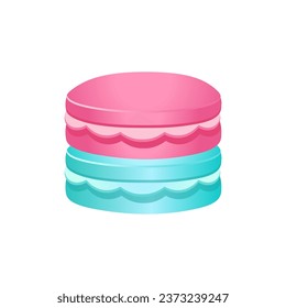 Macaroon illustration isolated on white background.
