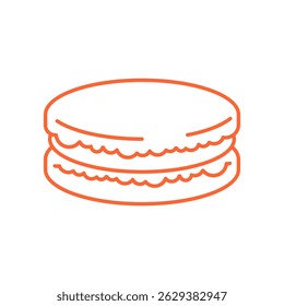 Macaroon isolated. Macaroons icon sign. Macaron symbol