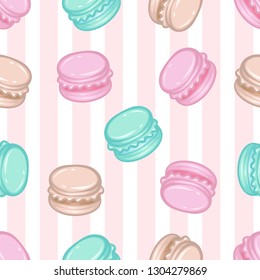Macaroon pattern. Vector illustration