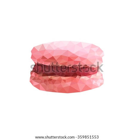 macaroon. polygonal graphics. vector illustration