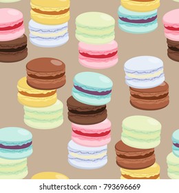 macaroon seamless pattern and vector
