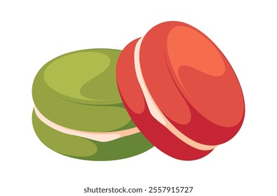 Macaroon sweet bakery vector illustration