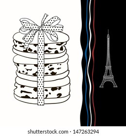Macaroon. Symbols of France