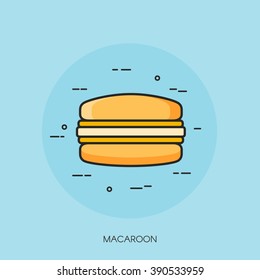 Macaroon vector food icon