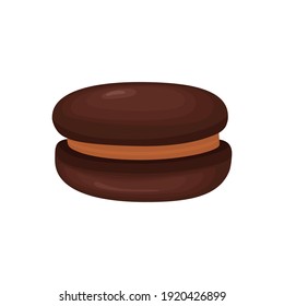 Macaroon. Vector illustration on white isolated background.