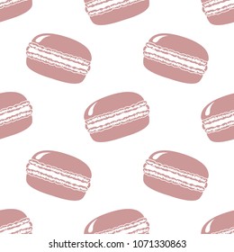 Macaroons background. Seamless pattern. Retro style