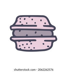 macaroons color vector doodle simple icon design