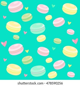 Macaroons Colorful Background