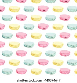 Macaroons colorful pattern Vector