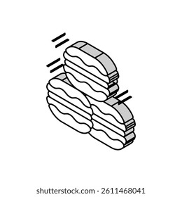 macaroons cookies isometric icon vector. macaroons cookies sign. isolated symbol illustration