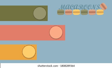Macaroons. French food. Vector food for restaurant menu 2