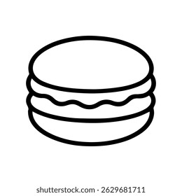 Makronen-Symbol auf weißem Hintergrund, Vektor
Vektorsymbol französisches Essen