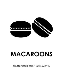 Icono de Macarons. Diseño de estilo premium de la colección de cafeterías. Para diseño web, aplicaciones, software, uso de impresión. Ilustración del vector aislada en un fondo blanco