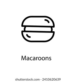Makronensymbol. Makronensymbol. Für Web-Design, Apps einfache flache Illustration auf weißem Hintergrund..eps