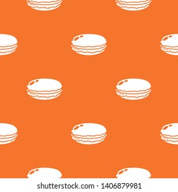 Macaroons pattern vector orange for any web design best